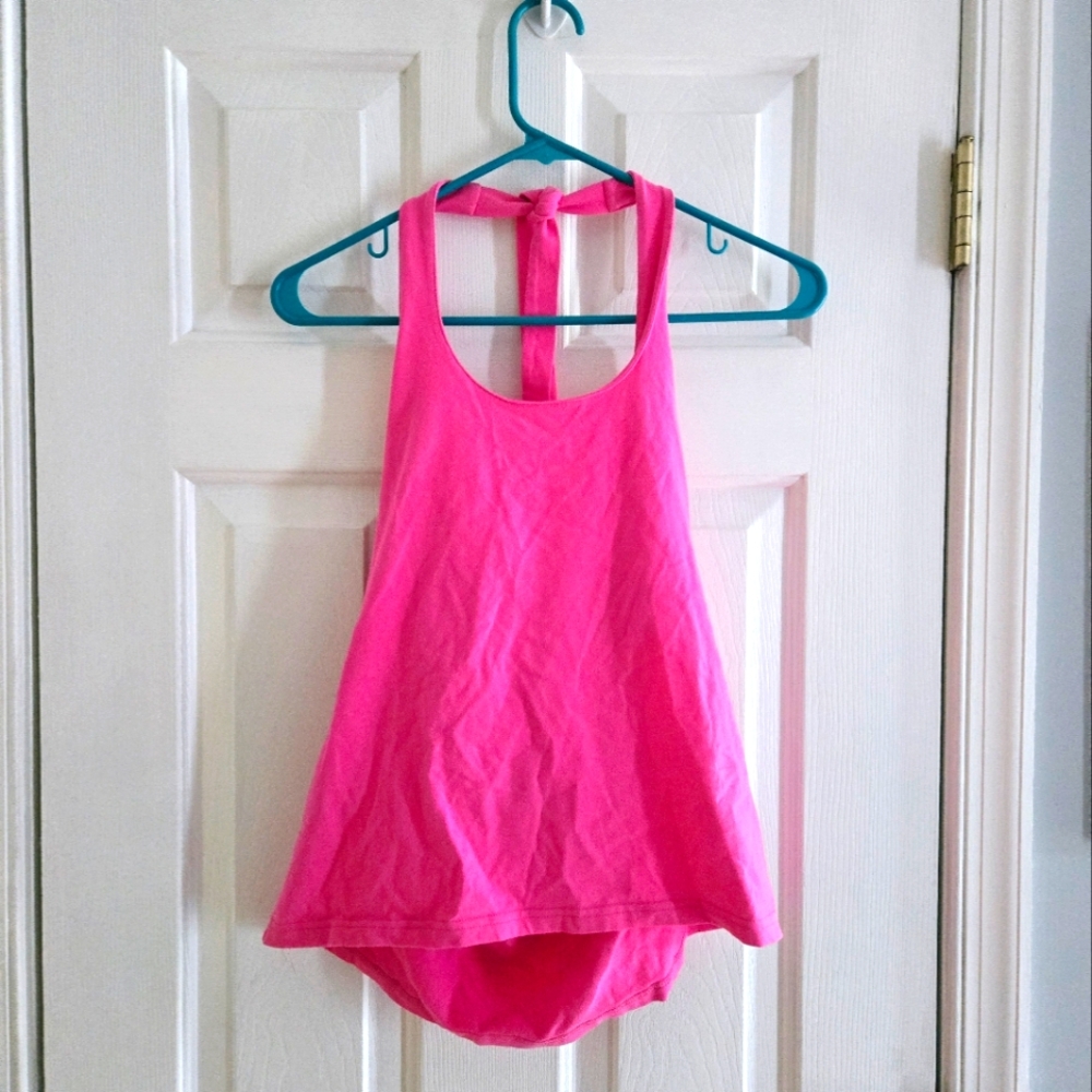 Vintage Baileys Point Pink Halter Top Large
